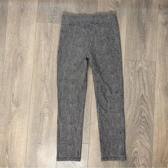 Studio Point Women’s Pants Print Pattern Straight Skinny Leg Pull On Black White - Picture 10 of 12